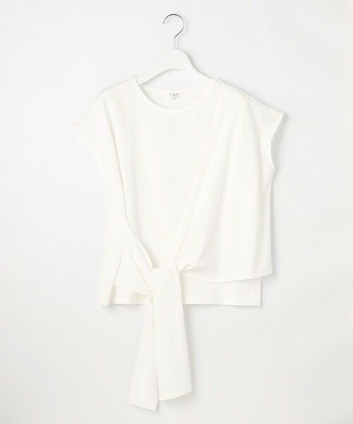 L size ONWARD(大きいサイズ) / エルサイズオンワード カットソー | 【SLOW/一部店舗限定】ライトツイストコットン サッシュデザイン Tシャツ | 詳細1