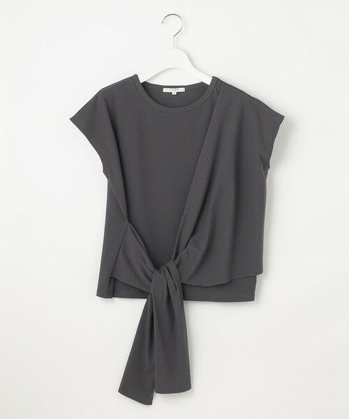 L size ONWARD(大きいサイズ) / エルサイズオンワード カットソー | 【SLOW/一部店舗限定】ライトツイストコットン サッシュデザイン Tシャツ | 詳細4