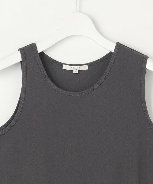 L size ONWARD(大きいサイズ) / エルサイズオンワード カットソー | 【SLOW/一部店舗限定】ライトツイストコットン レイヤード タンクトップ | 詳細10