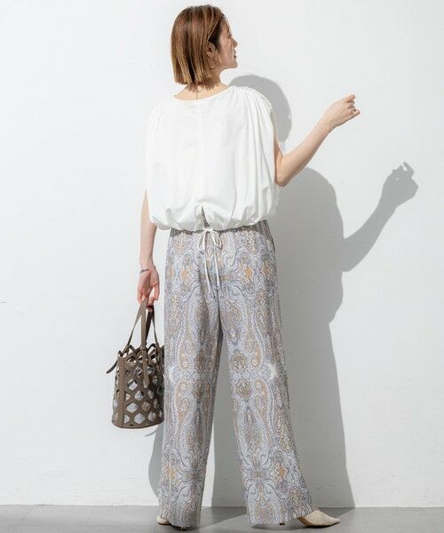 L size ONWARD(大きいサイズ) / エルサイズオンワード カットソー | 【SLOW/一部店舗限定】ファインゲージ ギャザー Tシャツ | 詳細3