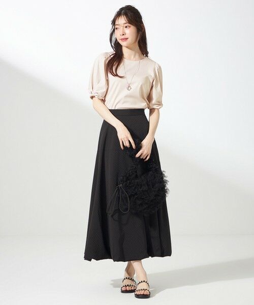 L size ONWARD(大きいサイズ) / エルサイズオンワード カットソー | 【撥水・汗ジミ防止・UVケア・洗える】スーピマスムース 袖タック Tシャツ | 詳細21