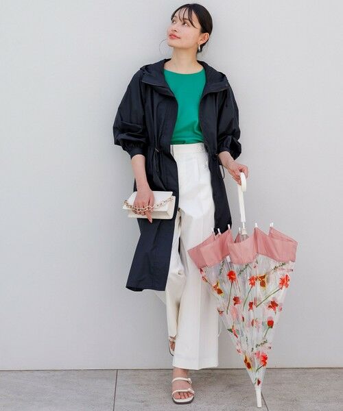 L size ONWARD(大きいサイズ) / エルサイズオンワード カットソー | 【撥水・汗ジミ防止・UVケア・洗える】スーピマスムース 袖タック Tシャツ | 詳細27