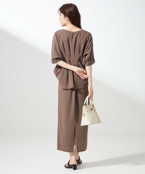 L size ONWARD(大きいサイズ) / エルサイズオンワード カットソー | 【前後着用・UVケア・洗える】2WAYジョーゼットジャージードルマン カットソー | 詳細5