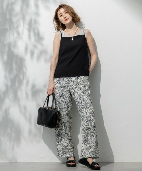 L size ONWARD(大きいサイズ) / エルサイズオンワード カットソー | 【吸水速乾/UVカット/接触冷感】ストレッチジョーゼット キャミソール | 詳細3