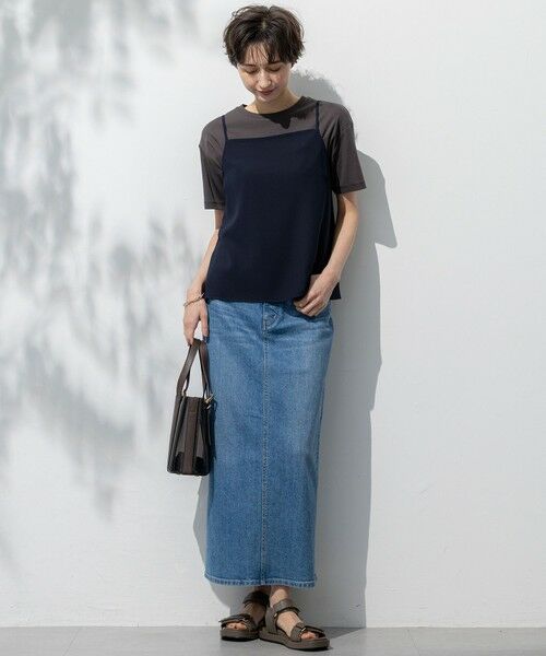 L size ONWARD(大きいサイズ) / エルサイズオンワード カットソー | 【吸水速乾/UVカット/接触冷感】ストレッチジョーゼット キャミソール | 詳細10