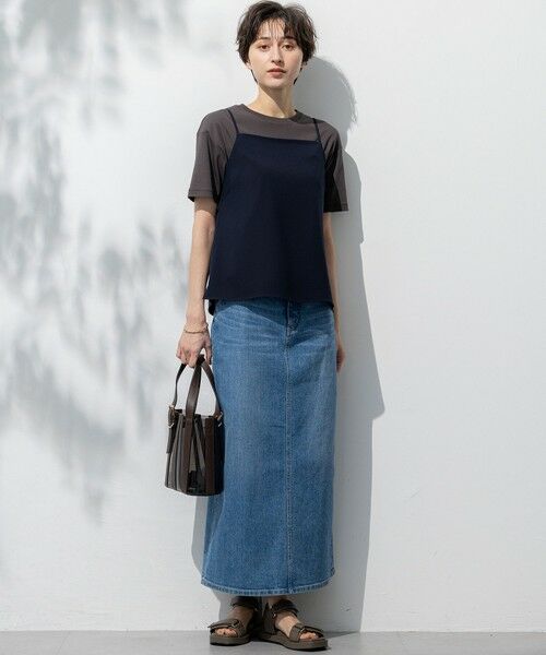 L size ONWARD(大きいサイズ) / エルサイズオンワード カットソー | 【吸水速乾/UVカット/接触冷感】ストレッチジョーゼット キャミソール | 詳細11