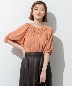 L size ONWARD(大きいサイズ) / エルサイズオンワード カットソー | 【洗える】クリアトリコットジャージー ティアードデザイン カットソー