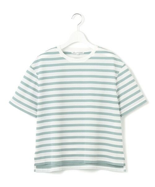 L size ONWARD(大きいサイズ) / エルサイズオンワード カットソー | 【洗える】シアーフライスボーダー Tシャツ | 詳細12