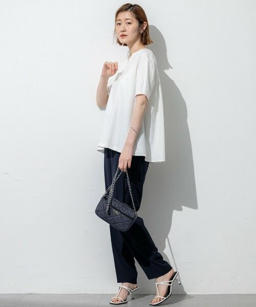 L size ONWARD(大きいサイズ) / エルサイズオンワード カットソー | 【汗じみ防止/洗える】スムースデザイン バックフレア カットソー | 詳細2