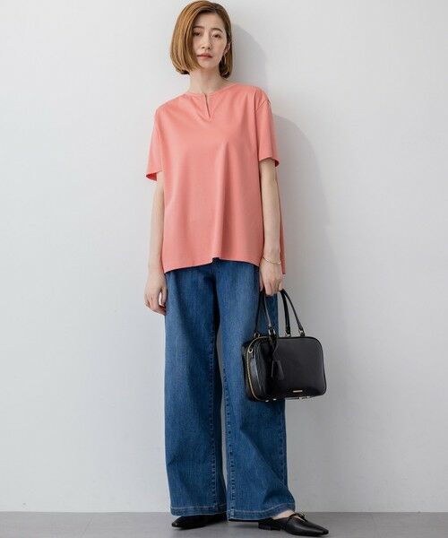 L size ONWARD(大きいサイズ) / エルサイズオンワード カットソー | 【汗じみ防止/洗える】スムースデザイン バックフレア カットソー | 詳細16