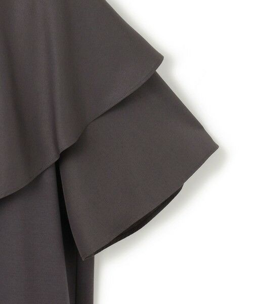 L size ONWARD(大きいサイズ) / エルサイズオンワード カットソー | 【汗じみ防止/洗える】スムースデザイン ラッフルカラー カットソー | 詳細9