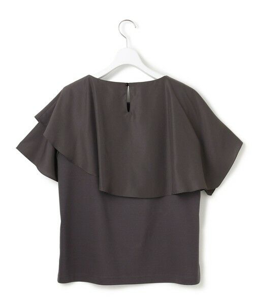 L size ONWARD(大きいサイズ) / エルサイズオンワード カットソー | 【汗じみ防止/洗える】スムースデザイン ラッフルカラー カットソー | 詳細12