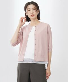 L size ONWARD(大きいサイズ) / エルサイズオンワード カーディガン・ボレロ | 【洗える・抗菌防臭】COTTON ACETATE DRY クルーネック カーディガン