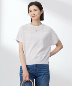 L size ONWARD(大きいサイズ) / エルサイズオンワード ニット・セーター | 【洗える】メッシュ パターン ニット