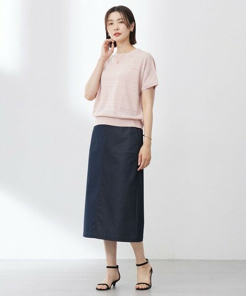 L size ONWARD(大きいサイズ) / エルサイズオンワード ニット・セーター | 【洗える】メッシュ パターン ニット | 詳細3