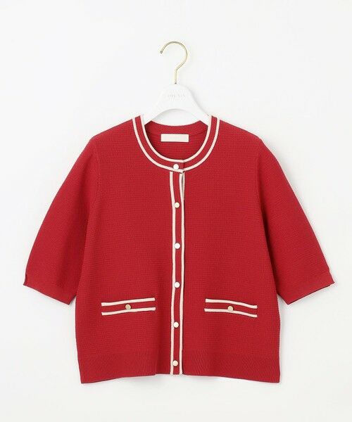 L size ONWARD(大きいサイズ) / エルサイズオンワード カーディガン・ボレロ | 【UVカット・洗える】リンクスバイカラー カーディガン | 詳細7