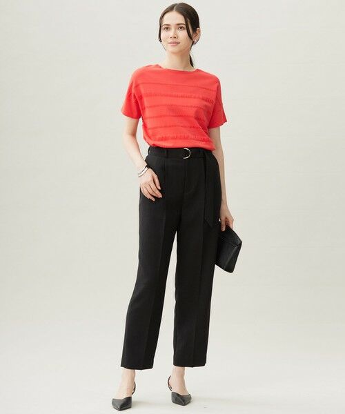 L size ONWARD(大きいサイズ) / エルサイズオンワード ニット・セーター | 【接触冷感・UVカット・洗える】クレープストレッチボーダー ニット | 詳細6