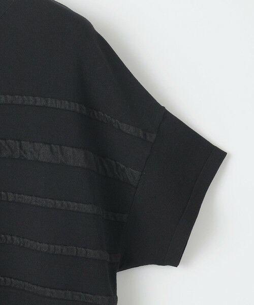 L size ONWARD(大きいサイズ) / エルサイズオンワード ニット・セーター | 【接触冷感・UVカット・洗える】クレープストレッチボーダー ニット | 詳細16