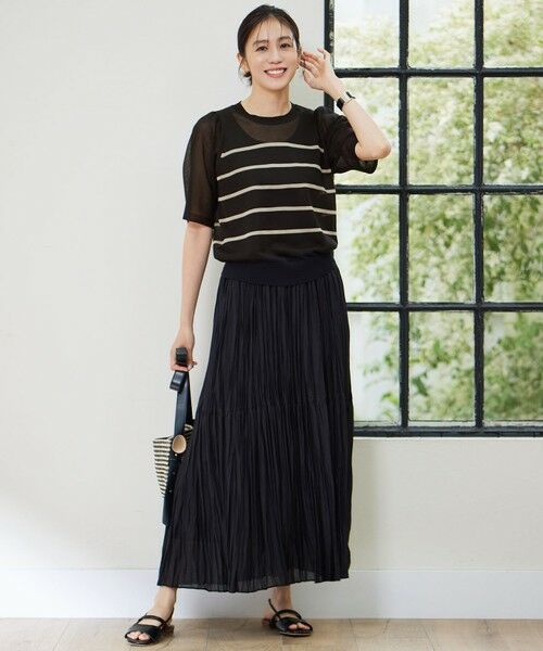 L size ONWARD(大きいサイズ) / エルサイズオンワード ニット・セーター | 【カタログ掲載・洗える】ブライトシアープルオーバー ニット | 詳細8