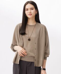 L size ONWARD(大きいサイズ) / エルサイズオンワード カーディガン・ボレロ | 【洗える】ブライトシアー カーディガン