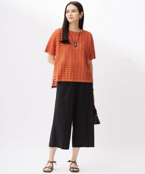 L size ONWARD(大きいサイズ) / エルサイズオンワード ニット・セーター | 【セットアップ対応・洗える】シアーカットジャカード ニット | 詳細2