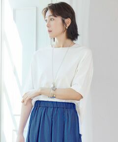 L size ONWARD(大きいサイズ) / エルサイズオンワード ニット・セーター | 【接触冷感・UVカット】クレープストレッチプルオーバー ニット