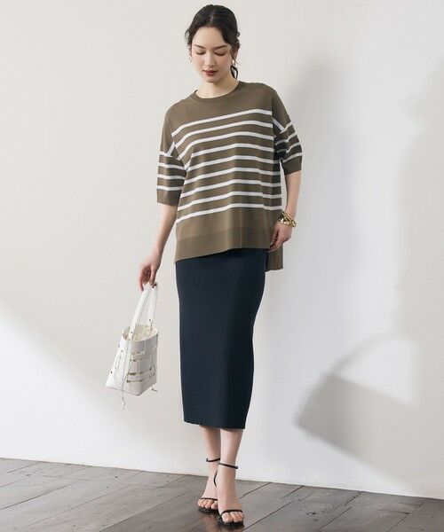 L size ONWARD(大きいサイズ) / エルサイズオンワード ニット・セーター | 【カタログ掲載・素材アップデート・新色追加・新柄追加・前後差あり】クレープストレッチプルオーバー ニット | 詳細24