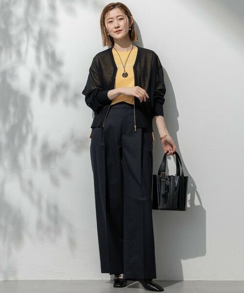 L size ONWARD(大きいサイズ) / エルサイズオンワード ブルゾン | 【洗える】ライトシアーニット ブルゾン | 詳細1