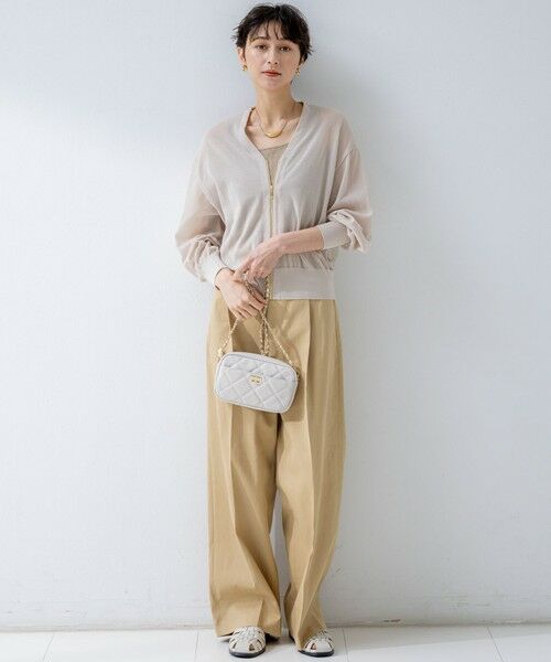 L size ONWARD(大きいサイズ) / エルサイズオンワード ブルゾン | 【洗える】ライトシアーニット ブルゾン | 詳細9