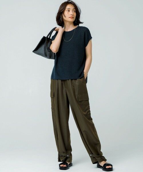 L size ONWARD(大きいサイズ) / エルサイズオンワード ニット・セーター | 【洗える】シャイニーシアー オーバーサイズ ニット | 詳細8