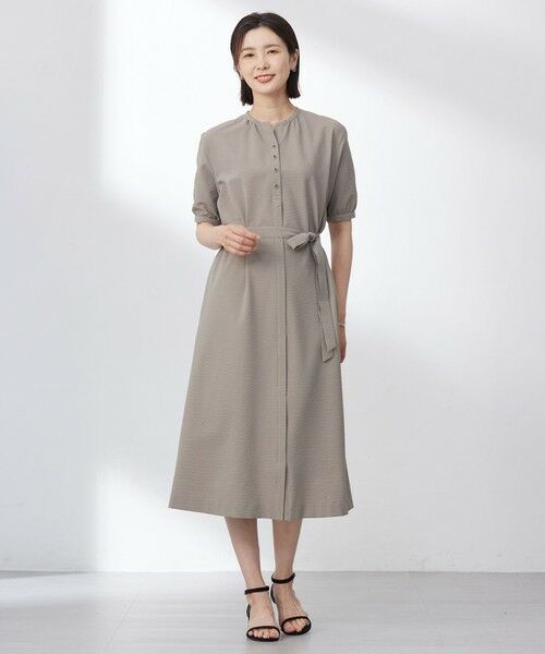 L size ONWARD(大きいサイズ) / エルサイズオンワード ロング・マキシ丈ワンピース | 【洗える・吸水速乾】DRYライトサッカー ワンピース | 詳細6