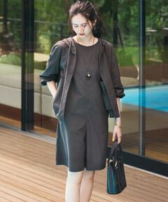 L size ONWARD(大きいサイズ) / エルサイズオンワード サロペット・オールインワン | 【SLOW/一部店舗限定】UVカット/撥水/接触冷感 ナイロンタスランタフタ オールインワン