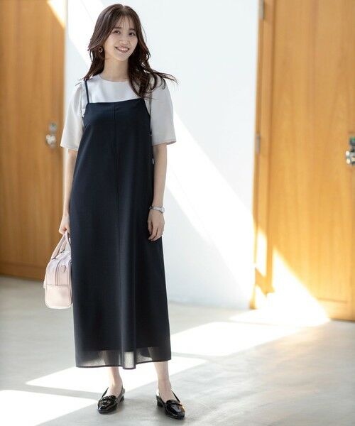 L size ONWARD(大きいサイズ) / エルサイズオンワード ロング・マキシ丈ワンピース | 【接触冷感・速乾・UVカット・洗える】スイートクール キャミワンピース | 詳細14