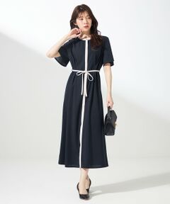 L size ONWARD(大きいサイズ) / エルサイズオンワード ロング・マキシ丈ワンピース | 【UVケア・ストレッチ・洗える】2WAYジョーゼットジャージー ワンピース