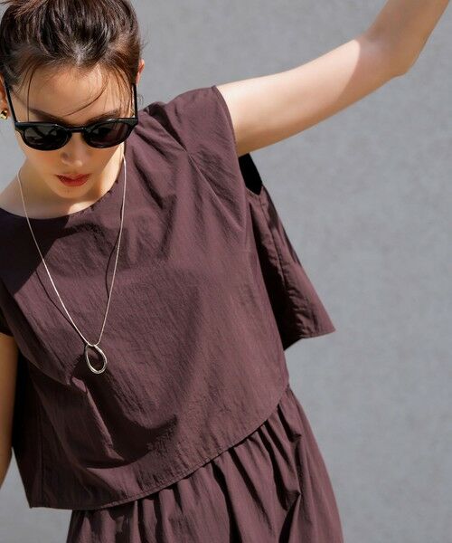 L size ONWARD(大きいサイズ) / エルサイズオンワード ロング・マキシ丈ワンピース | 【撥水・UVカット】ウォーターサイド ワンピース | 詳細3