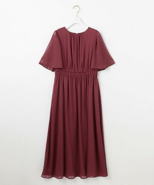 L size ONWARD(大きいサイズ) / エルサイズオンワード ロング・マキシ丈ワンピース | 【洗える】シアーパターン ワンピース | 詳細3