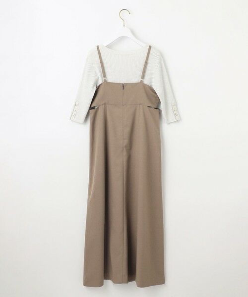 L size ONWARD(大きいサイズ) / エルサイズオンワード セットアップ | 【洗える・2SET】カットデザインスタイルアップ ワンピース×ニット | 詳細11