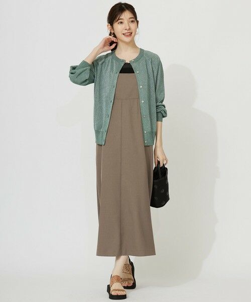 L size ONWARD(大きいサイズ) / エルサイズオンワード セットアップ | 【洗える・2SET】カットデザインスタイルアップ ワンピース×ニット | 詳細7