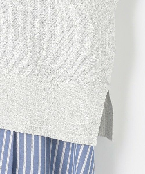 L size ONWARD(大きいサイズ) / エルサイズオンワード ロング・マキシ丈ワンピース | 【2SET】シャツワンピ × ニット セット | 詳細10