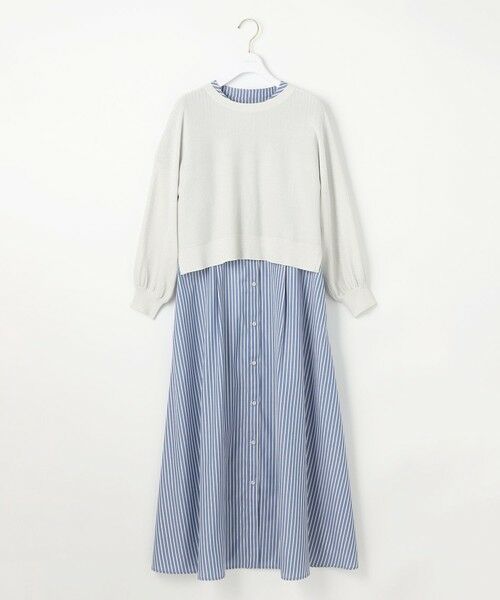 セール】 【2SET】シャツワンピ × ニット セット （ロング