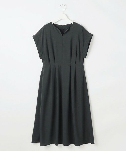 L size ONWARD(大きいサイズ) / エルサイズオンワード ロング・マキシ丈ワンピース | 【17号サイズまで展開・カタログ掲載・UVカット・洗える】ウーステッドライク ワンピース | 詳細7