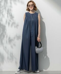 美品　アンタイトル　オールインワン　洗える　ダークグレー　3L 大きいサイズ セール】 ［size SHORT/TALLあり］ツイル ベア オールインワン