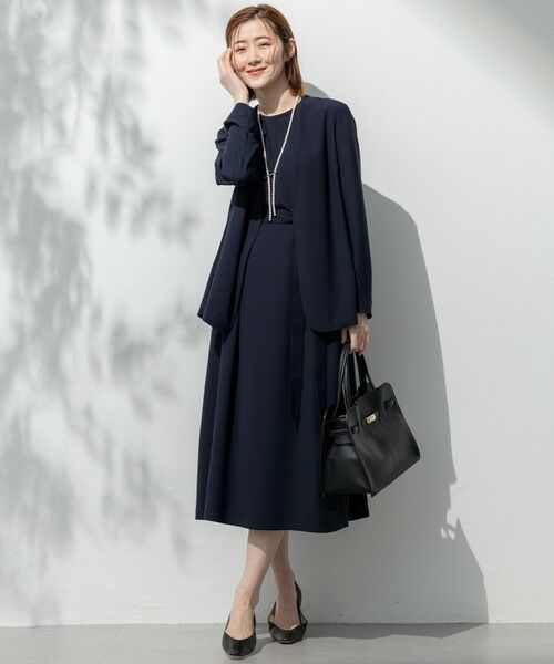 【洗える】ストレッチジョーゼット ワンピース 23区 ワンピース 「吸水速乾/UVカット/接触冷感/洗える