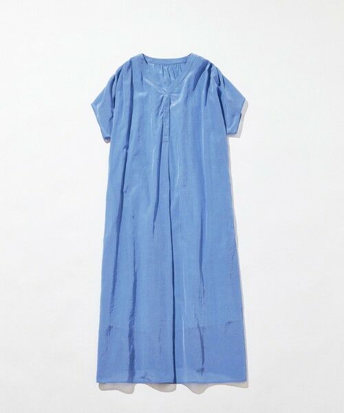 L size ONWARD(大きいサイズ) / エルサイズオンワード ロング・マキシ丈ワンピース | 【Lサイズ限定/接触冷感/速乾性/洗える】エアリーブライトローン Vネックワンピース | 詳細8