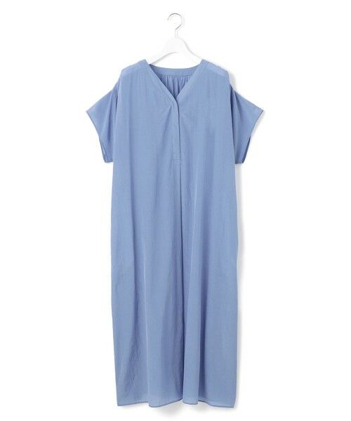 L size ONWARD(大きいサイズ) / エルサイズオンワード ロング・マキシ丈ワンピース | 【Lサイズ限定/接触冷感/速乾性/洗える】エアリーブライトローン Vネックワンピース | 詳細9