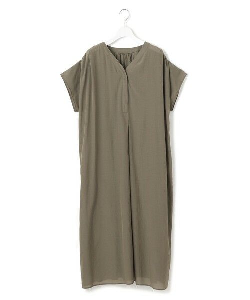 L size ONWARD(大きいサイズ) / エルサイズオンワード ロング・マキシ丈ワンピース | 【Lサイズ限定/接触冷感/速乾性/洗える】エアリーブライトローン Vネックワンピース | 詳細10