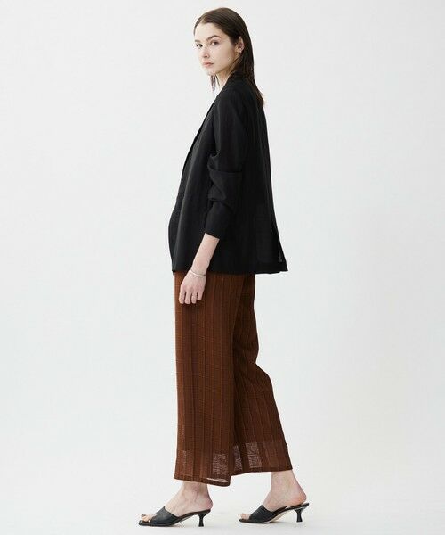 L size ONWARD(大きいサイズ) / エルサイズオンワード その他パンツ | スクエアチェックレノクロス ワイドストレートパンツ | 詳細3