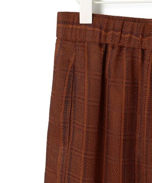 L size ONWARD(大きいサイズ) / エルサイズオンワード その他パンツ | スクエアチェックレノクロス ワイドストレートパンツ | 詳細9