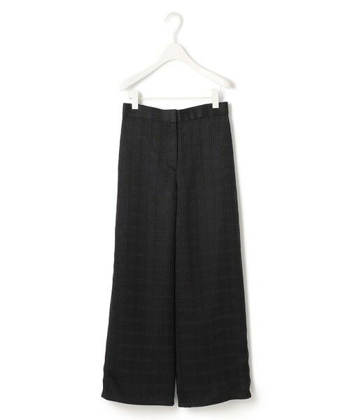 L size ONWARD(大きいサイズ) / エルサイズオンワード その他パンツ | スクエアチェックレノクロス ワイドストレートパンツ | 詳細22