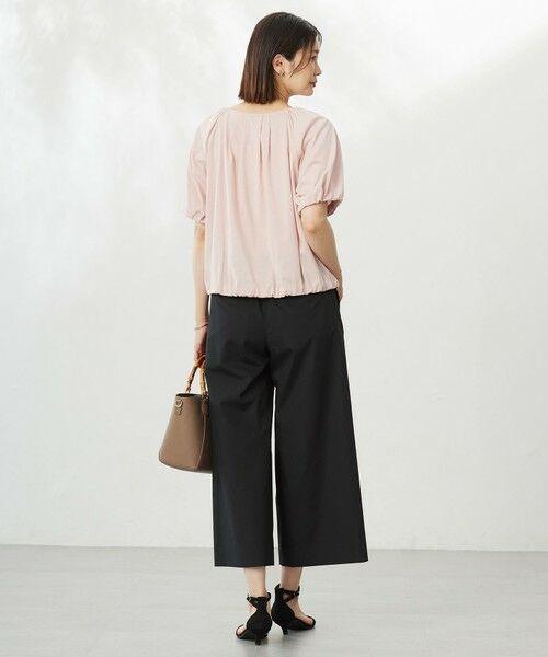 L size ONWARD(大きいサイズ) / エルサイズオンワード その他パンツ | 【洗える】ソフトシャンブレー クロップド パンツ | 詳細3